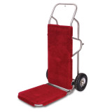 LodgMate Carpeted Luggage Hand Truck - Brushed Stainless