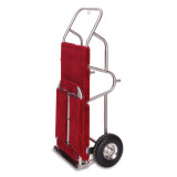 LodgMate Carpeted Luggage Hand Truck - Brushed Stainless