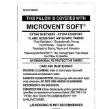 Microvent Soft Healthcare Pillow Standard 18 oz