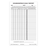 Housekeeping's Daily Report (100 Reports/Pad) - 5 Pads/Pk.