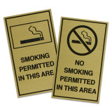 Engraved "No Smoking" & "Smoking Permitted" Signs