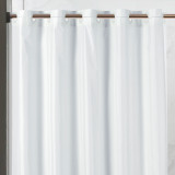 71" x 74" Pre-Hooked Poly Shower Curtain - 12/ctn.