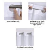 71" x 74" Pre-Hooked Poly Shower Curtain - 12/ctn.