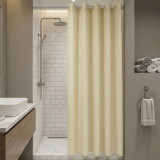 71" x 74" Pre-Hooked Poly Shower Curtain - 12/ctn.