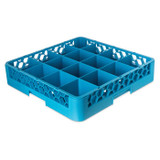 16-Compartment Divided Tilted Glass Rack