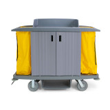 Deluxe Full-Size Housekeeping Cart with Doors