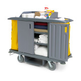 Deluxe Full-Size Housekeeping Cart with Doors