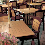 Grosfillex® Wood Finish Molded Melamine Furniture