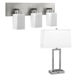 Verde Lux Collection Brushed Steel Lamps
