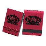 20 Stick Custom Matchbooks - Black on Red