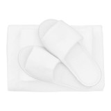 11" White Open Toe Slippers - 50 pairs/cs.