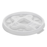 Vented Coffee Lids with Tear Back Tab/Straw Slot - Fits 12 oz. Cup - 1000/cs.