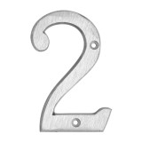 4" Brushed Aluminum Metal Door Numbers