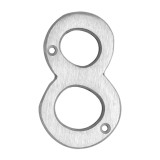 4" Brushed Aluminum Metal Door Numbers