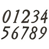 4" Black Zinc Door Numbers