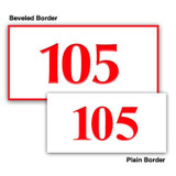 Engraved Door Number Sign w/Symbol - 2" x 4"