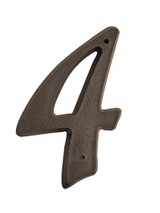 5.5" Black Resin Door Numbers - #4