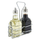 6 oz. Glass Vinegar & Oil Cruets With Wire Rack