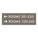 Essential Engraved 2-Line Room Directional Sign - 11.75"W X 4"H
