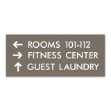 Essential Engraved 3-Line Directional Sign - 11.75"W X 5"H