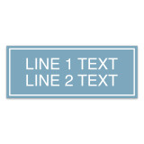 Essential 2-Line Informational Sign with Border - 10"W x 4"H