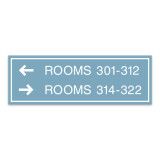 Essential 2-Line Directional Sign with Border - 11.75"W x 4"H