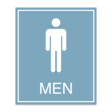 Essential Engraved Men's Restroom Sign with Border - 7.5" W x 9" H