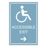 Essential Engraved Wheelchair Accessible Directional Signs with Border