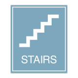 Essential Engraved Stair Sign with Border + Symbol - 7.5"W X 9"H