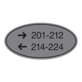 Essential Engraved Oval 2-Line Directional Sign - 8"W x 4"H