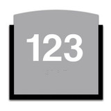 Layered Series 4.5" x 5" Room Number Sign