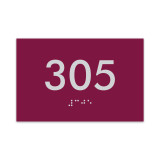 Classic 5.75" x 3.75" ADA Braille Room Number Sign