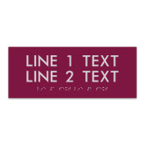 Essential Basic ADA 2 Line Informational Sign - 10"W X 4"H