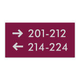 Essential ADA 2-Line Directional Sign - 8"W X 4"H