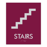 Essential ADA Braille Stairs Sign - 7.5" x 9"