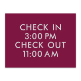 Essential ADA Braille Check In/Check Out Sign - 7.5" x 5.75"