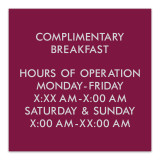 Essential ADA Braille 12-Line Informational Sign - 11.75" x 11.75"