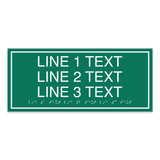 Essential ADA 3 Line Informational Sign with Border - 11.5" x 5"