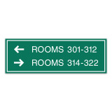 Essential ADA 2-Line Directional Sign with Border - 11.75" X 4"
