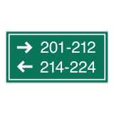 Essential ADA 2-Line Directional Sign with Border - 8" x 4"