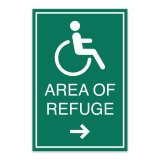 Essential ADA Accessible Directional Sign with Border - 7.5" x 9"