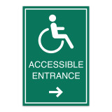 Essential ADA Accessible Directional Sign with Border - 7.5" x 9"