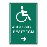 Essential ADA Accessible Directional Sign with Border - 7.5" x 9"