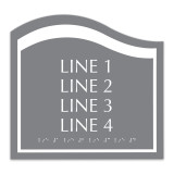 Ocean ADA 4-Line Informational Sign - 9" x 8.5"