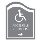 Ocean ADA Accessible Directional Sign - 8" x 10.25"
