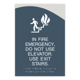 Horizon ADA In Fire Emergency Sign - 9" x 13"