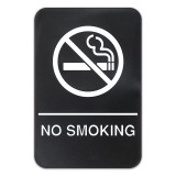 ADA Braille Black 6" x 9" Sign - No Smoking
