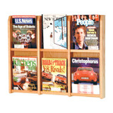 6-Pocket Magazine Rack - 30" W x 23.875"H