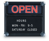 Open/Closed Window Sign - 12" H x 14" W
