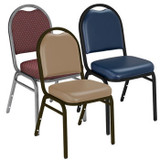 Dome Back Stacking Chairs - Silvervein Frame